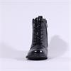 Tamaris Anouk Side Zip Croc Heel Boot - Black