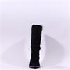 Tamaris Chaya Ruffled Low Heel Mid Calf - Black Suede