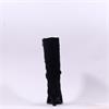 Tamaris Chaya Ruffled Low Heel Mid Calf - Black Suede
