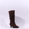 Tamaris Chaya Ruffled Low Heel Mid Calf - Mocca