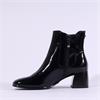 Tamaris Colbie Stack Heel Gusset Boot - Black Patent