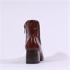 Tamaris Colbie Stack Heel Gusset Boot - Cognac Patent