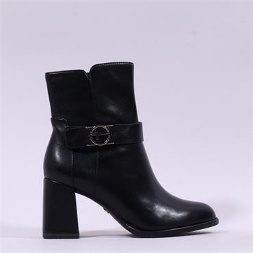 Tamaris Leni High Block Heel Ankle Boot - Black
