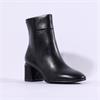 Tamaris Zoi Metallic Heel Ankle Boot - Black Leather
