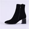 Tamaris Zoi Metallic Heel Ankle Boot - Black Suede