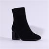 Tamaris Zoi Metallic Heel Ankle Boot - Black Suede