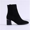 Tamaris Zoi Metallic Heel Ankle Boot - Black Suede