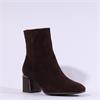 Tamaris Zoi Metallic Heel Ankle Boot - Mocha Suede