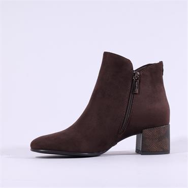 Tamaris Cika V Cut Cuff Ankle Boot - Mocca Combi