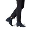 Tamaris Cika V Cut Cuff Ankle Boot - Navy