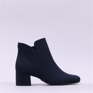Tamaris Cika V Cut Cuff Ankle Boot - Navy