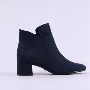 Tamaris Cika V Cut Cuff Ankle Boot - Navy