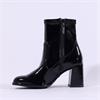 Tamaris Aspasia Block Heel Stretch Boot - Black Patent