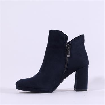 Tamaris Imola High Block Heel Ankle Boot - Navy