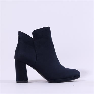 Tamaris Imola High Block Heel Ankle Boot - Navy