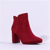 Tamaris Imola High Block Heel Ankle Boot - Red
