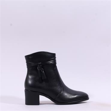 Tamaris Rudinia Rope Tassle Boot - Black Leather