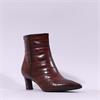 Tamaris Chaya Mid Heel Ankle Boot - Cognac Croc