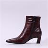 Tamaris Chaya Mid Heel Ankle Boot - Merlot Croc