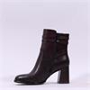 Tamaris Aspasia 2 Strap Block Heel Boot - Merlot