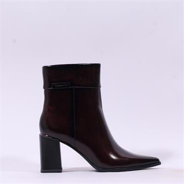Tamaris Loulia Point Toe Block Heel Boot - Merlot