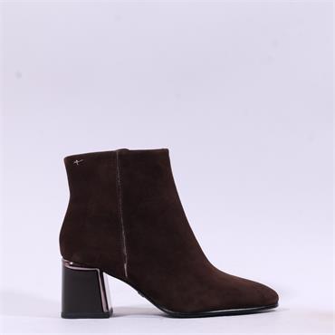 Tamaris Zoi Block Heel Ankle Boot - Mocca