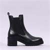 Tamaris Lennon Block Heel Gusset Boot - Black Leather