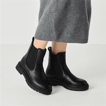 Tamaris Sabrina Pull On Gusset Boot - Black Sparkle