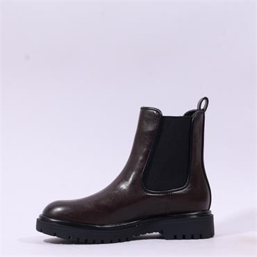 Tamaris Sabrina Pull On Gusset Boot - Mocca Combi