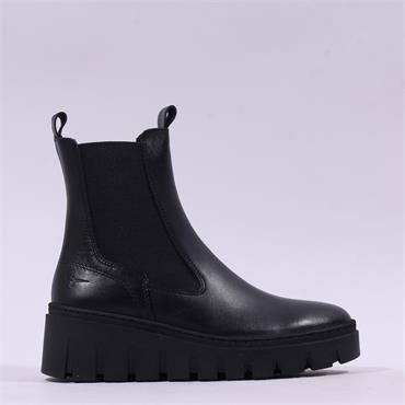 Tamaris Cobina Wedge Gusset Boot - Black