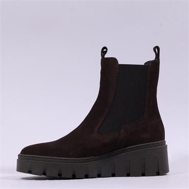 Tamaris Cobina Wedge Gusset Boot - Mocca
