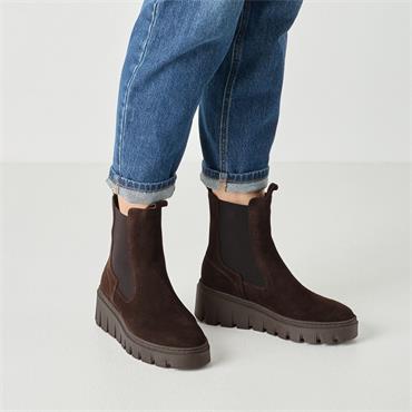 Tamaris Cobina Wedge Gusset Boot - Mocca