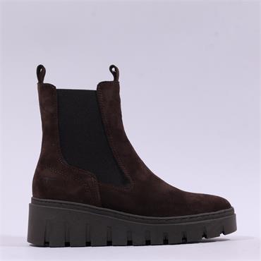 Tamaris Cobina Wedge Gusset Boot - Mocca