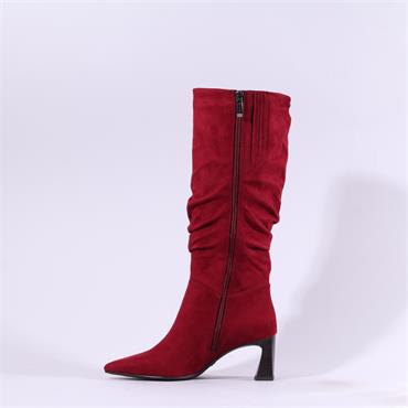 Tamaris Aquila Pointed Knee High Boot - Red