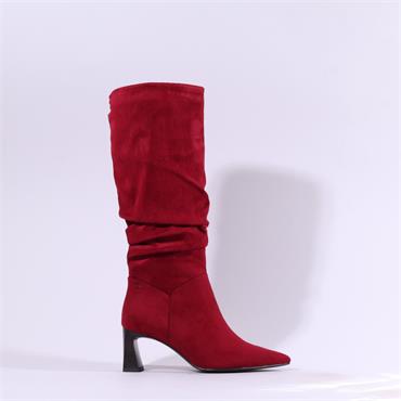 Tamaris Aquila Pointed Knee High Boot - Red