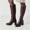 Tamaris Aspasia Block Heel Long Boot - Burgundy