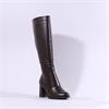 Tamaris Aspasia Block Heel Long Boot - Mahogany