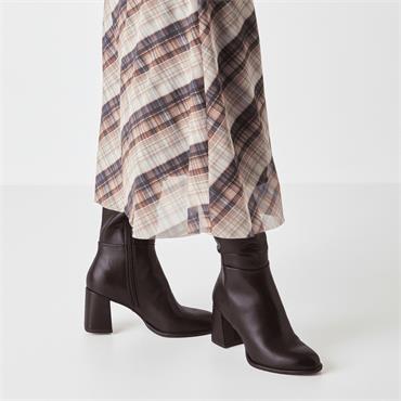 Tamaris Aspasia Block Heel Long Boot - Mahogany