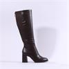 Tamaris Aspasia Block Heel Long Boot - Mahogany
