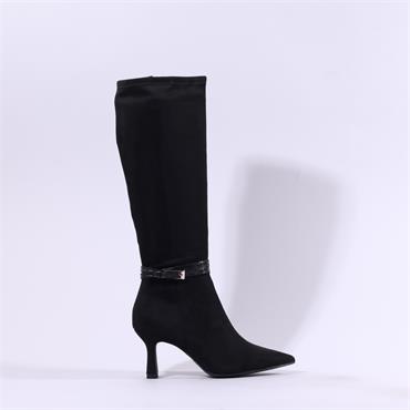 Tamaris Reyna Strappy Pointed Knee High - Black