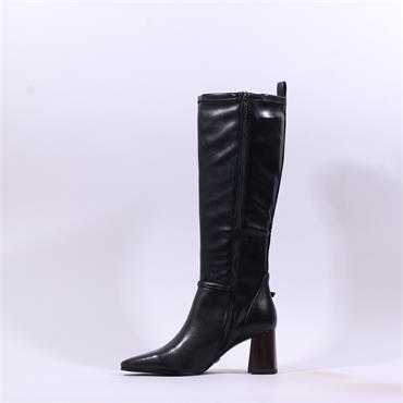 Tamaris Balea Block Heel Strap Long Boot - Black
