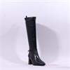 Tamaris Balea Block Heel Strap Long Boot - Black
