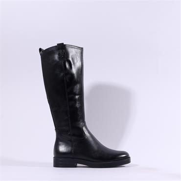 Tamaris Betina Stretch Calf Long Boot - Black Leather