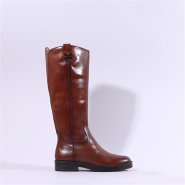 Tamaris Betina Stretch Calf Long Boot - Cognac Leather