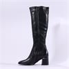 Tamaris Zoi Metallic Heel Long Boot - Black