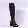 Tamaris Zoi Metallic Heel Long Boot - Black