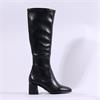 Tamaris Zoi Metallic Heel Long Boot - Black