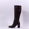 Tamaris Romy Platform Blockheel Longboot - Mahogany