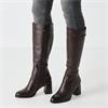 Tamaris Romy Platform Blockheel Longboot - Mahogany