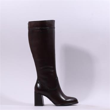Tamaris Romy Platform Blockheel Longboot - Mahogany